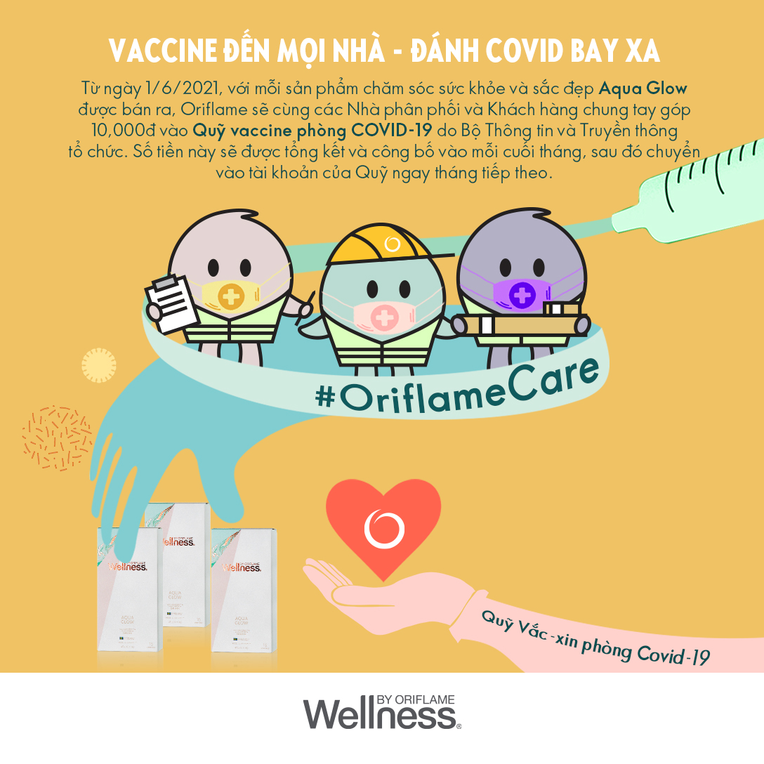 Oriflame đóng góp 100 triệu cho Quỹ vaccine covid-19