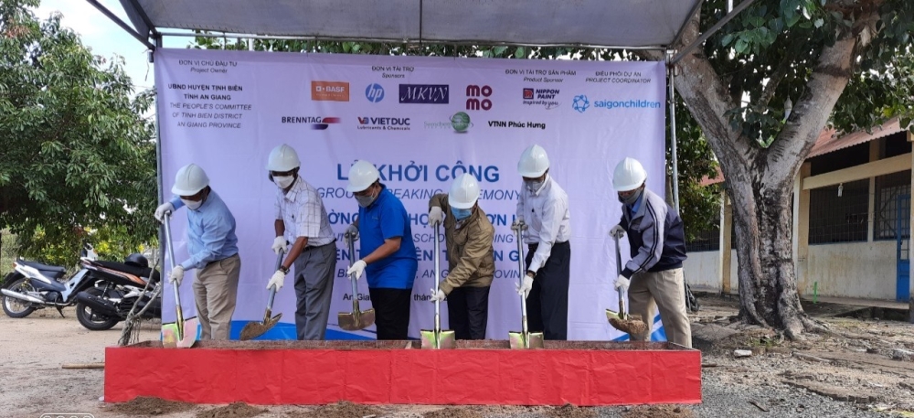 Khởi công dự án xây trường tiểu học B Nhơn Hưng