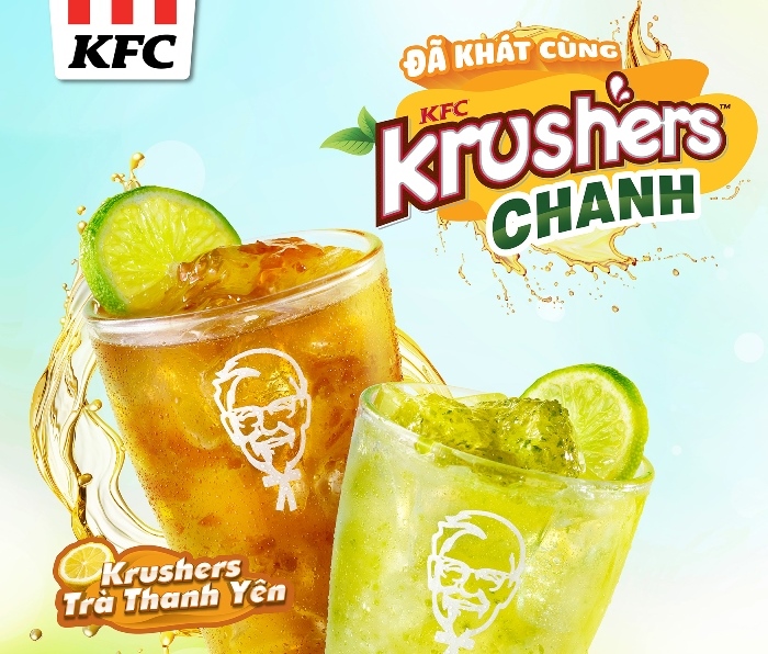 Đã khát cùng bộ đôi Krushers Chanh của KFC!!!